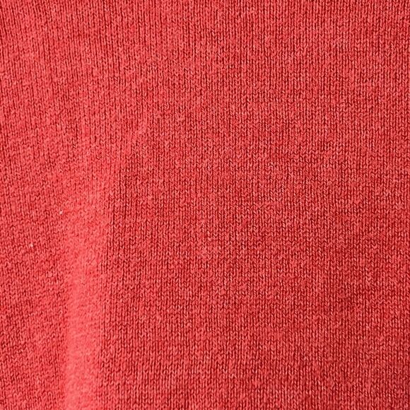 J Crew Sweater Men Large Red Cotton Cashmere Blend V Neck Knit Long Sleeve JCREW - Picture 3 of 11